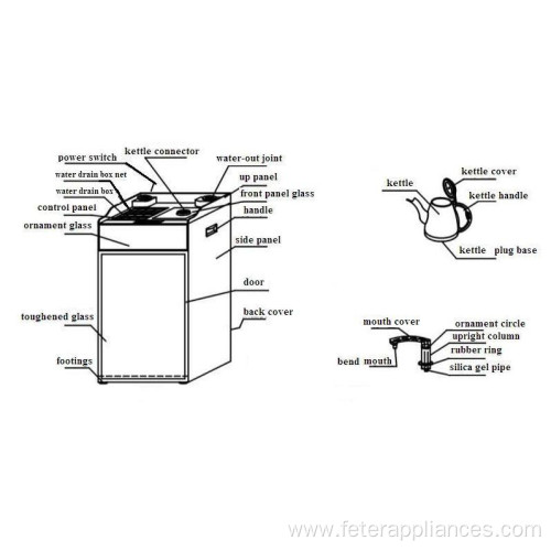 220V 50HZ Household Intelligent Multifunctional Fully Automatic Heater Water Dispenser Drink Dispenser Hot Water Dispenser